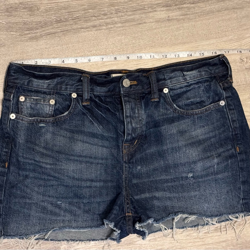 NEW MADEWELL Dark Wash Cut Off Women's Denim Shorts Size 29 - RETAILS $128 - Picture 6 of 8